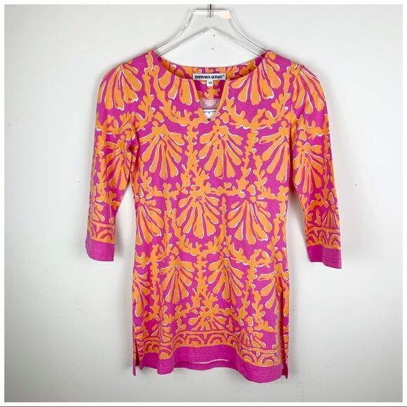 Barbara Gerwit Preppy Pink/Orange Cotton Tunic Cover-Up XS NWT - Picture 14 of 14
